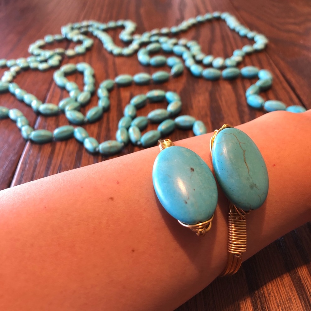 SOLD Turquoise necklace and Cuff. - Picture 2 of 8